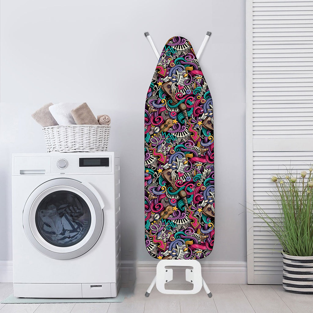 Abstract Music Pattern Print Ironing Board Cover
