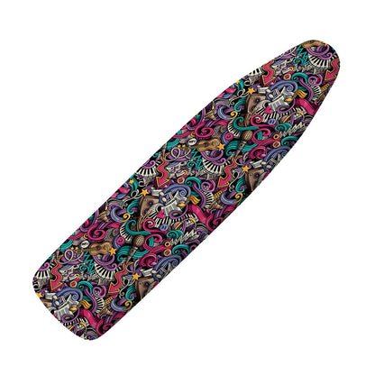 Abstract Music Pattern Print Ironing Board Cover