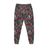 Abstract Music Pattern Print Jogger Pants