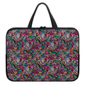 Abstract Music Pattern Print Laptop Sleeve With Handle