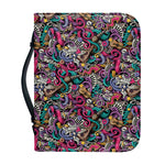 Abstract Music Pattern Print Leather Bible Cover