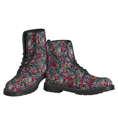 Abstract Music Pattern Print Backpack
