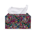 Abstract Music Pattern Print Leather Tissue Box Cover