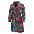 Abstract Music Pattern Print Men's Bathrobe
