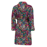Abstract Music Pattern Print Men's Bathrobe