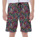 Abstract Music Pattern Print Men's Beach Shorts