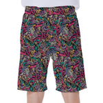 Abstract Music Pattern Print Men's Beach Shorts