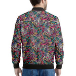 Abstract Music Pattern Print Men's Bomber Jacket