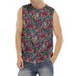 Abstract Music Pattern Print Men's Fitness Tank Top