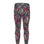 Abstract Music Pattern Print Men's leggings