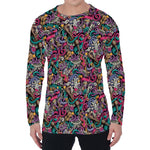 Abstract Music Pattern Print Men's Long Sleeve T-Shirt