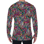 Abstract Music Pattern Print Men's Long Sleeve T-Shirt