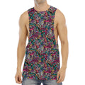 Abstract Music Pattern Print Men's Muscle Tank Top