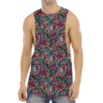Abstract Music Pattern Print Men's Muscle Tank Top