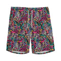 Abstract Music Pattern Print Men's Athletic Shorts