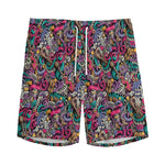 Abstract Music Pattern Print Men's Sports Shorts