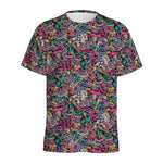 Abstract Music Pattern Print Men's Sports T-Shirt