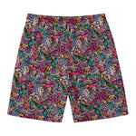 Abstract Music Pattern Print Men's Swim Trunks