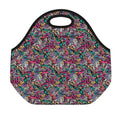 Abstract Music Pattern Print Neoprene Lunch Bag