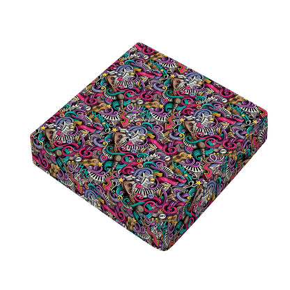 Abstract Music Pattern Print Outdoor Seat Cushion Cover