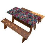Abstract Music Pattern Print Picnic Table Cover