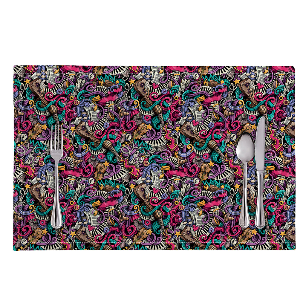 Abstract Music Pattern Print Placemat