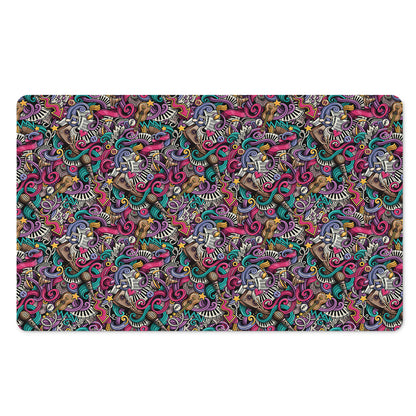 Abstract Music Pattern Print Polyester Doormat