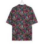 Abstract Music Pattern Print Rayon Hawaiian Shirt
