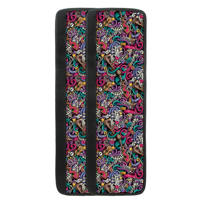 Abstract Music Pattern Print Refrigerator Handle Covers