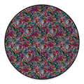 Abstract Music Pattern Print Round Floor Mat