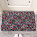 Abstract Music Pattern Print Rubber Doormat