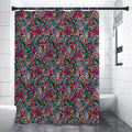 Abstract Music Pattern Print Shower Curtain