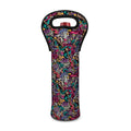 Abstract Music Pattern Print Single Neoprene Wine Tote
