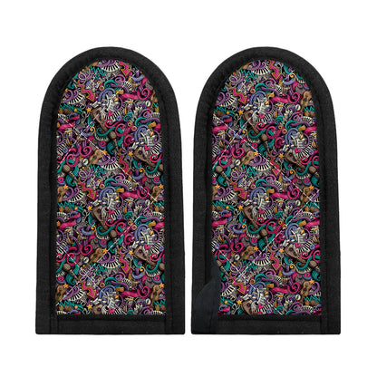 Abstract Music Pattern Print Skillet Handle Cover