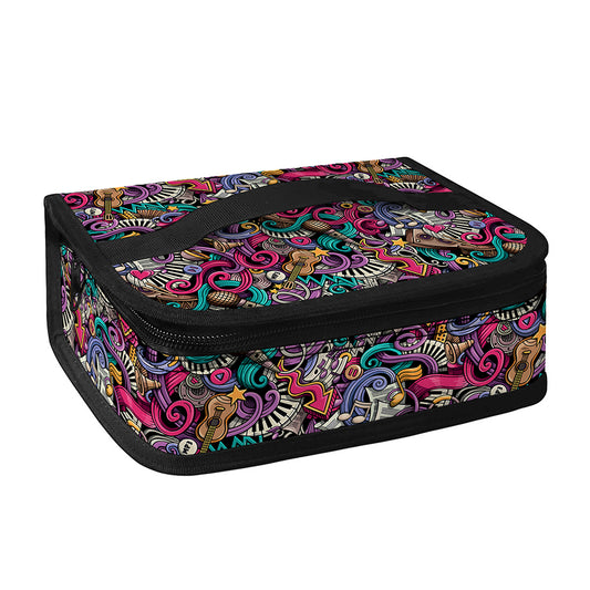 Abstract Music Pattern Print Small Lunch Bag