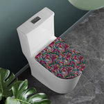 Abstract Music Pattern Print Toilet Lid Cover