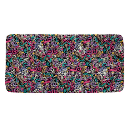Abstract Music Pattern Print Towel