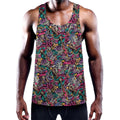 Abstract Music Pattern Print Men's Workout Tank Top