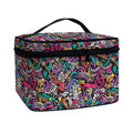 Abstract Music Pattern Print Travel Makeup Bag