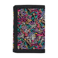 Abstract Music Pattern Print Trifold Wallet