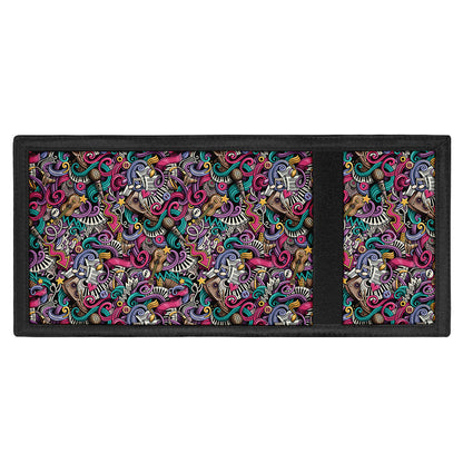 Abstract Music Pattern Print Trifold Wallet