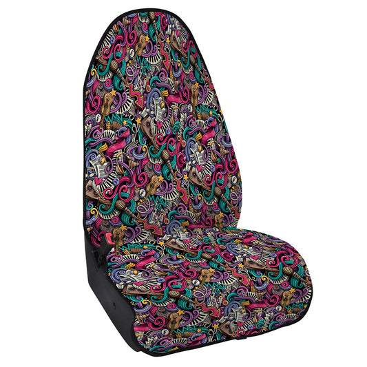 Abstract Music Pattern Print Waterproof Car Seat Cover