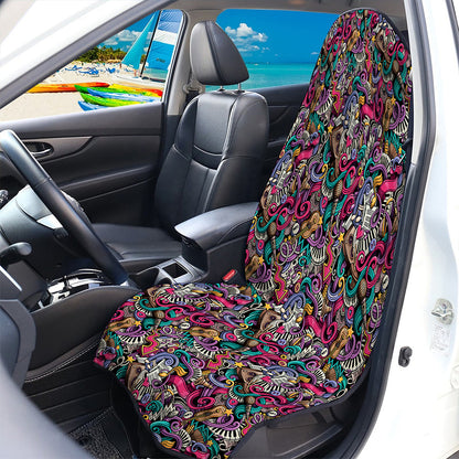 Abstract Music Pattern Print Waterproof Car Seat Cover