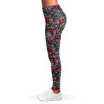 Abstract Music Pattern Print Women's Leggings