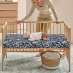 Abstract Nautical Anchor Pattern Print Baby Crib Sheet