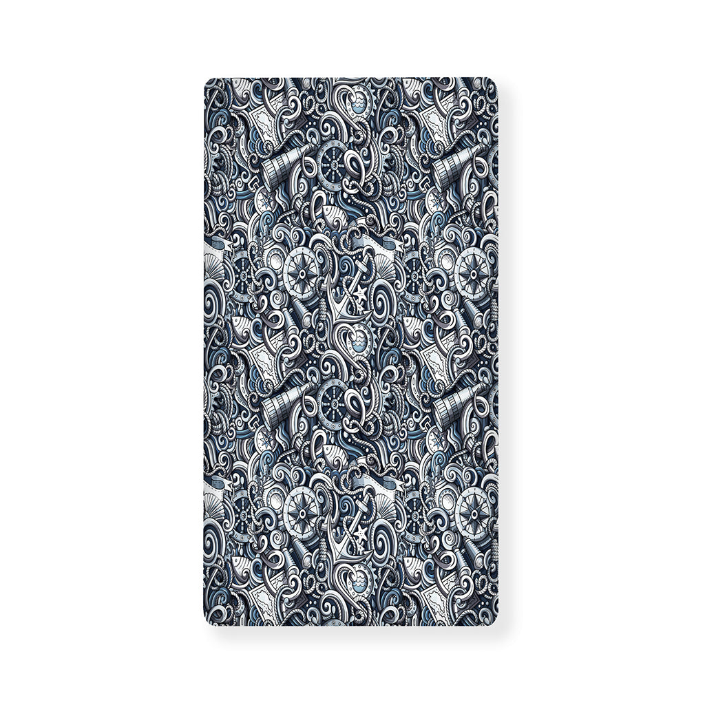 Abstract Nautical Anchor Pattern Print Baby Crib Sheet