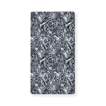 Abstract Nautical Anchor Pattern Print Baby Crib Sheet
