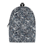 Abstract Nautical Anchor Pattern Print Backpack