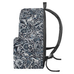 Abstract Nautical Anchor Pattern Print Backpack