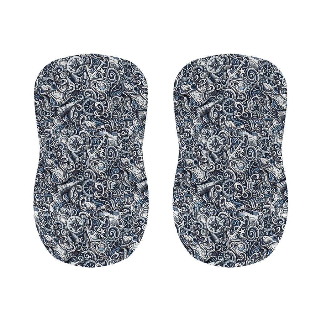 Abstract Nautical Anchor Pattern Print Bar Stool Covers